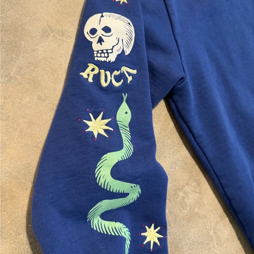 RVCA Tempted Graphic Hoodie in Moody Blue - Picture 2 of 12